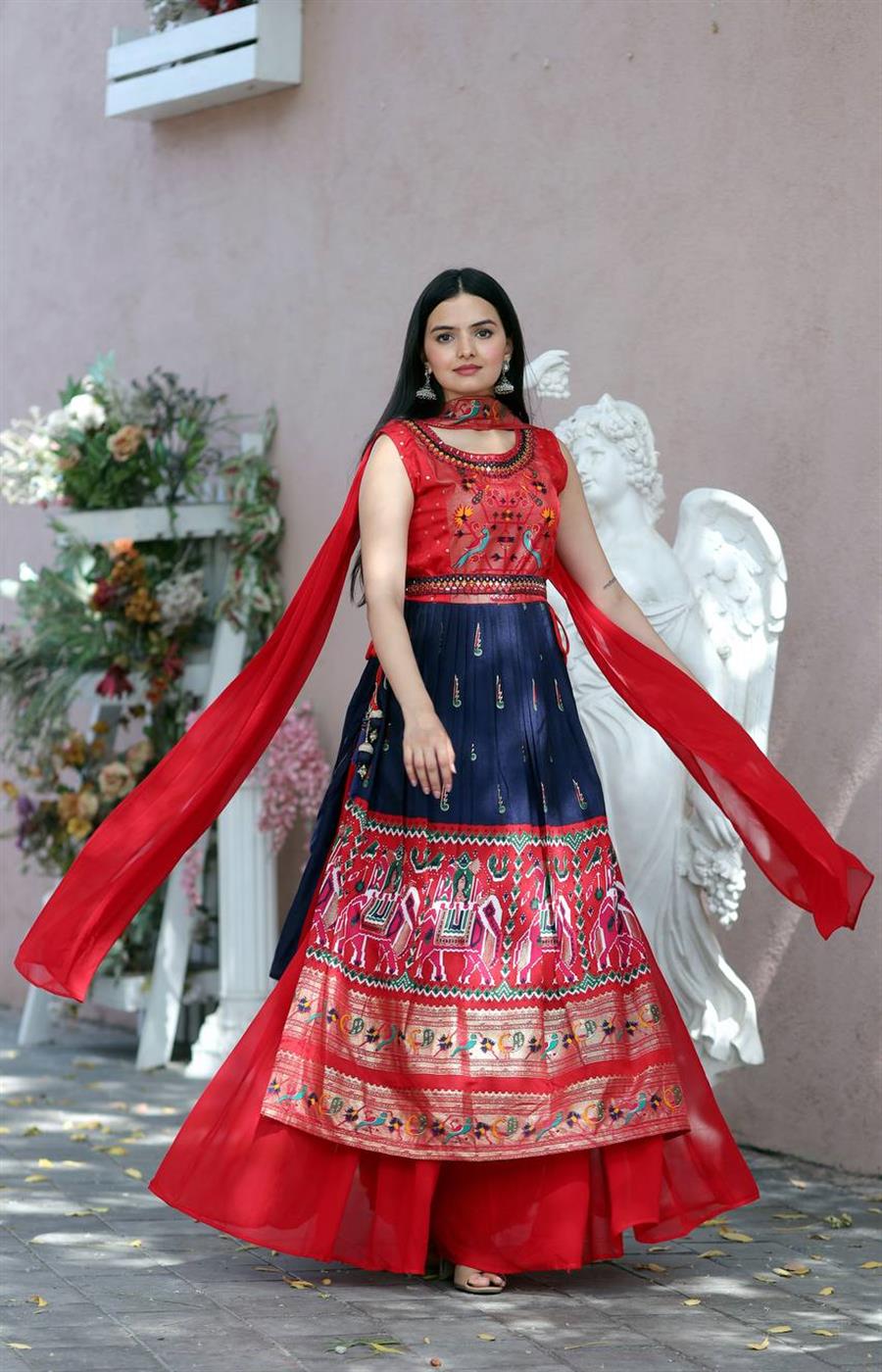 Neavy Blue Nayracut Plazo kurti set
